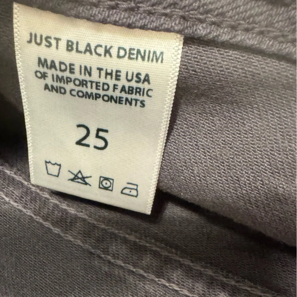 Women's Just Black Denim Gray The Nautical Way High Rise Wide-Leg Raw Hem Sz 25 - Picture 6 of 7